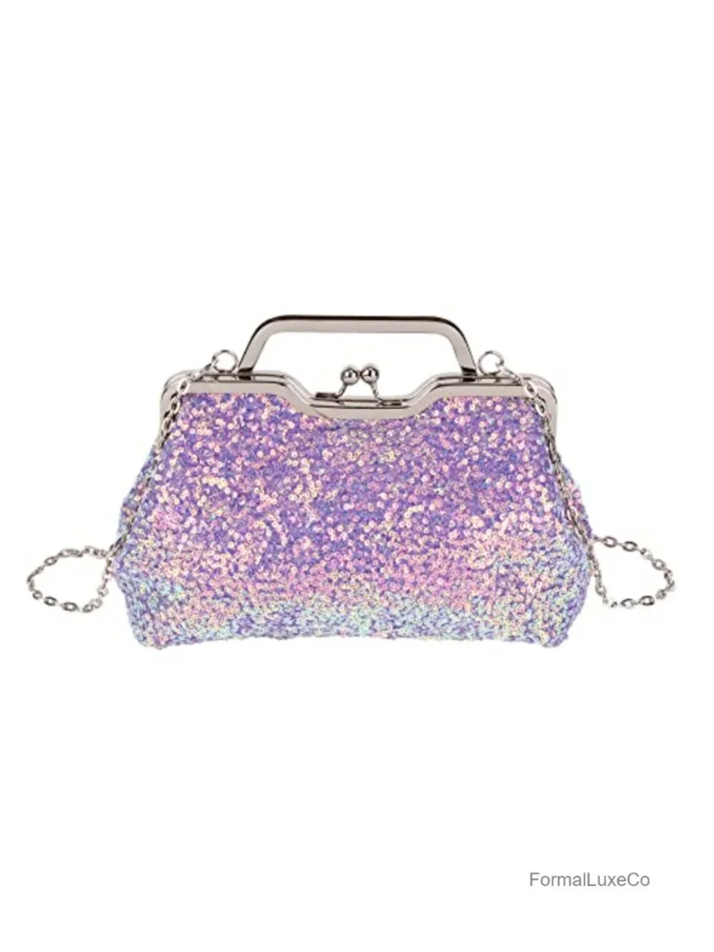 Mermaid Sequins Clutch Sparkling Glitter Evening Crossbody Shell Bag Party Prom